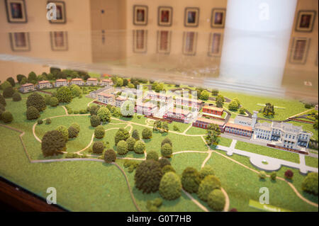 Bentley Priory museum maquette model of the site Stock Photo