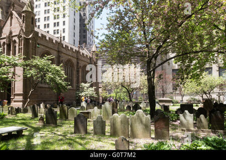 Trinity Church Cemetery, NYC Stock Photo