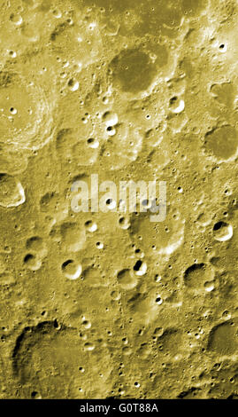 Surface of the moon showing impact craters Stock Photo