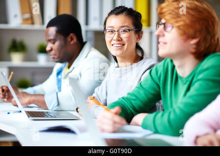 Happy Asian student Stock Photo