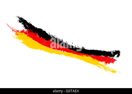 Painted colors of Germany isolated on white background Stock Photo