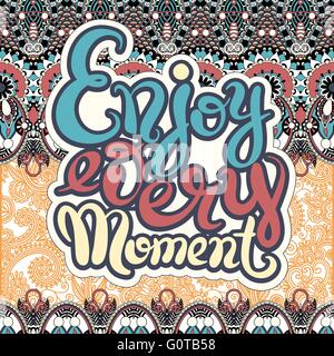 handwriting lettering inscription Enjoy every moment motivation Stock Vector