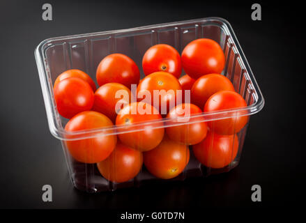 Download Cherry Tomatoes In Plastic Container On Yellow Background Stock Photo Alamy PSD Mockup Templates
