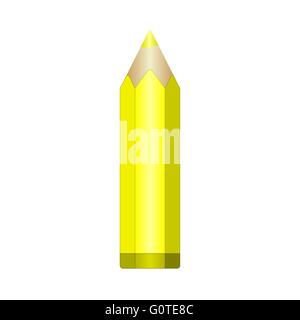 Big yellow pencil with sharpened lead. Vector EPS10 Stock Vector