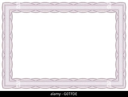 Decorative guilloche frame Stock Vector