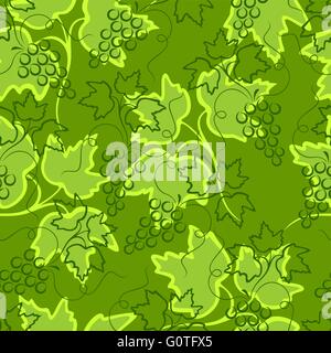 Grape seamless background. Stock Vector