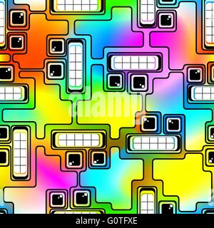 Motley robots Stock Vector