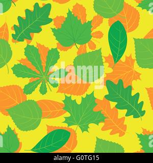 Seamless autumn background Stock Vector