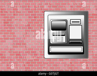 ATM Machine Vector with Copyspace Stock Vector