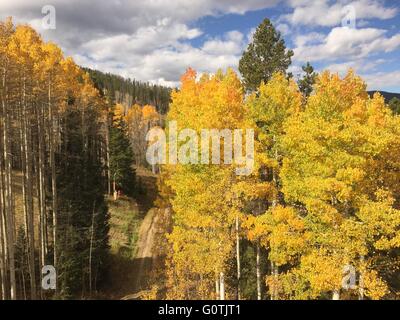 Ski slope in autumn, Vail, Colorado, America, USA Stock Photo