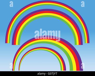 Vector Rainbow Shapes Stock Vector