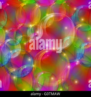 Bubbles seamless motley Stock Vector