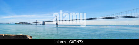 San Francisco, California, Usa: panoramic view of Bay Bridge, the San Francisco-Oakland Bay Bridge, opened on November 12, 1936 Stock Photo