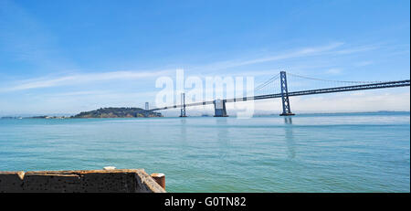 San Francisco, California, Usa: panoramic view of Bay Bridge, the San Francisco-Oakland Bay Bridge, opened on November 12, 1936 Stock Photo