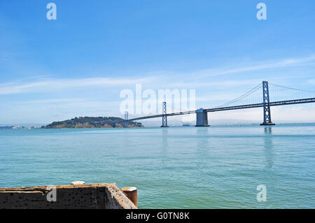 San Francisco, California, Usa: panoramic view of Bay Bridge, the San Francisco-Oakland Bay Bridge, opened on November 12, 1936 Stock Photo