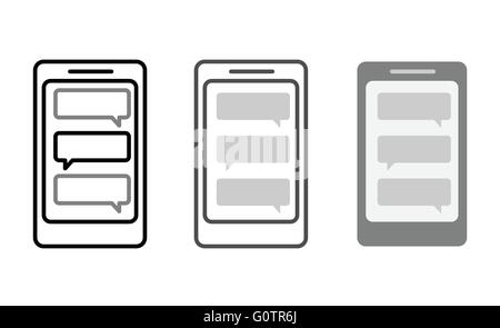 Messenger. Speech bubbles. Phone chat Stock Vector