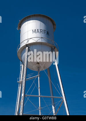 Water tower, Marfa, Texas. Stock Photo