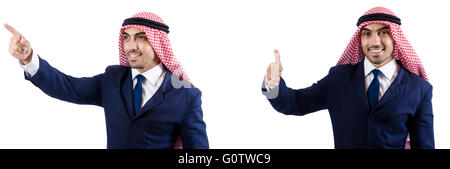 Set of photos with arab businessman Stock Photo