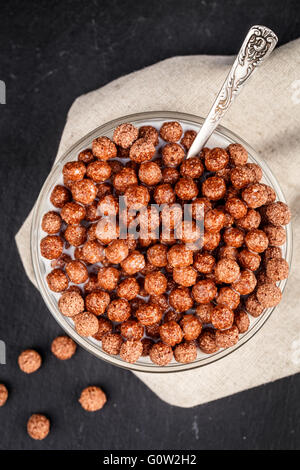 Chocolate cereal balls Stock Photo