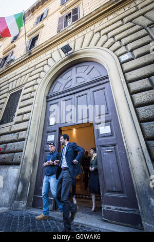 Rome, Matteo Salvini at Regina Coeli prison to promote chemical castration for pedophiles ( Photo by: Andrea Ronchini/Pacific Press) Stock Photo