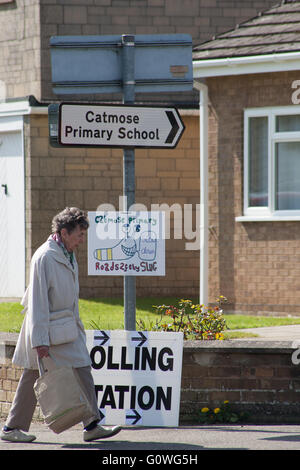 Oakham, Rutland, UK. 5th May, 2016. One of the polling stations in the county town of Oakham in Rutland where residents cast their votes for their preferred choice of candidate to be the new police and crime commissioner for Leicestershire and Rutland. Credit:  Jim Harrison/Alamy Live News Stock Photo