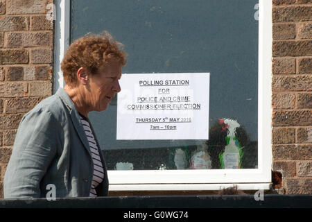 Oakham, Rutland, UK. 5th May, 2016. One of the polling stations in the county town of Oakham in Rutland where residents cast their votes for their preferred choice of candidate to be the new police and crime commissioner for Leicestershire and Rutland. Credit:  Jim Harrison/Alamy Live News Stock Photo