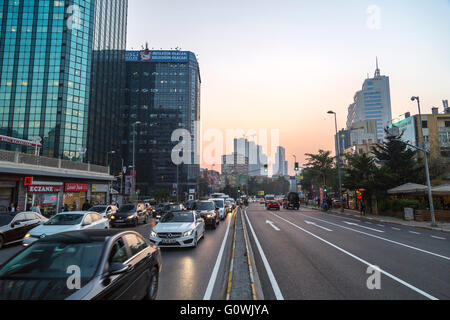 Istanbul, Turkey: Modern skyscrapers and skyline in Istanbul, the most populous city of Turkiye. Stock Photo