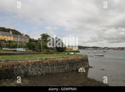 The harbour at the village of Strangford on Strangford Lough, County Down, Northern Ireland. Stock Photo