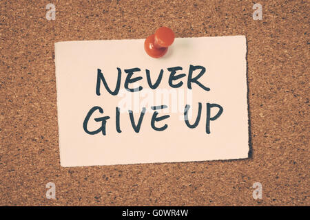 never give up Stock Photo