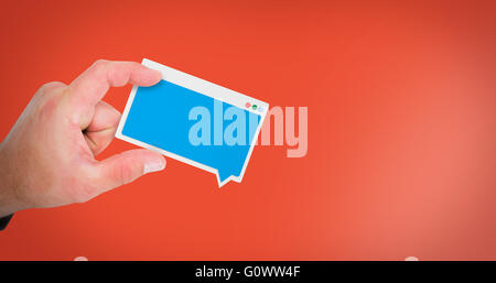 Composite image of hand presenting Stock Photo