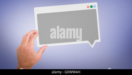 Composite image of hand presenting Stock Photo