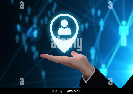 Composite image of businessman presenting Stock Photo