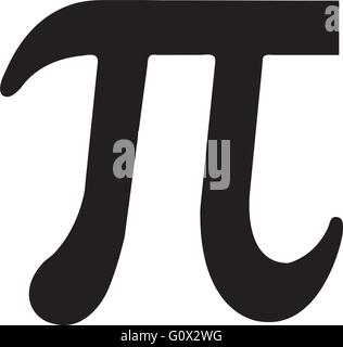 Illustrated black Pi symbol Stock Vector