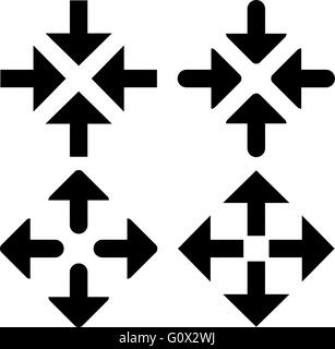 Collection of black arrow symbols Stock Vector