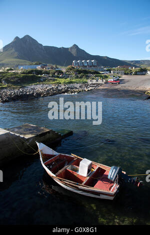 KLEINMOND HARBOR WESTERN CAPE SOUTH AFRICA . The small harbour in the popular coastal town of Kleinmond in the Western Cape Stock Photo