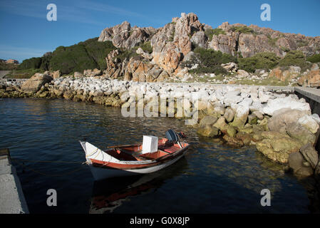 KLEINMOND HARBOR WESTERN CAPE SOUTH AFRICA . The small harbour in the popular coastal town of Kleinmond in the Western Cape Stock Photo