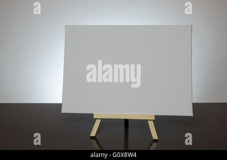 Empty canvas on a easel Stock Photo