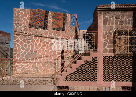 Building exterior of home, Marrakesh, Morocco Stock Photo