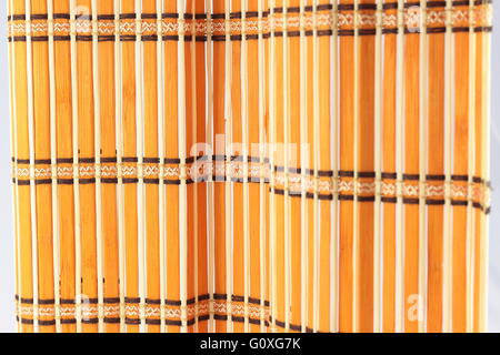 Small yellow bamboo curtain songkhla thailand Stock Photo