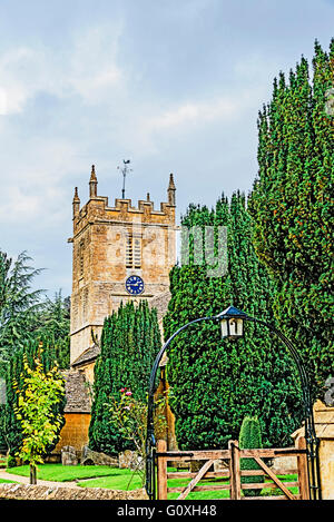 Stanway house, garden and church in Gloucestershire, England, UK Stock Photo