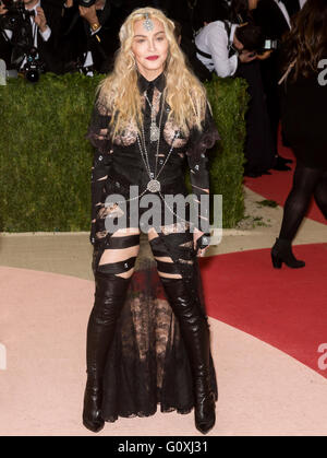 New York City, USA - May 2, 2016: Madonna attends the 2016 Met Gala Stock Photo