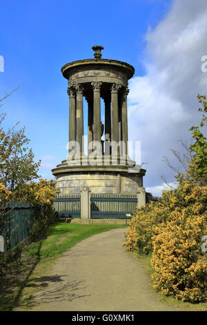 Dugald Stewart Memorial on Calton Hill, Edinburgh, Scotland, UK. Stock Photo