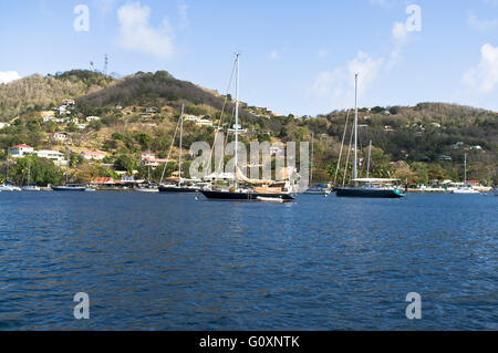 dh Bequia island ST VINCENT CARIBBEAN Yachts anchorage off caribbean island Admiralty Bay Stock Photo