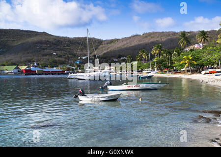 dh Bequia island Admiralty Bay ST VINCENT GRENADINE CARIBBEAN ISLANDS Boats anchorage bay off coast Port Elizabeth grenadines saint Stock Photo