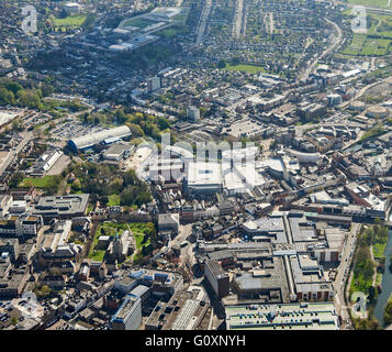 Aerial view of Chelmsford Town Centre, South East England Stock Photo ...