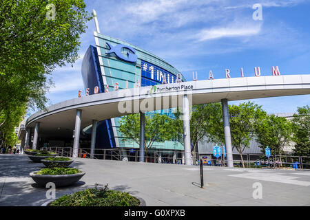 Georgia Aquarium Atlanta at Pemberton Place - ATLANTA, GEORGIA - APRIL 21, 2016 Stock Photo