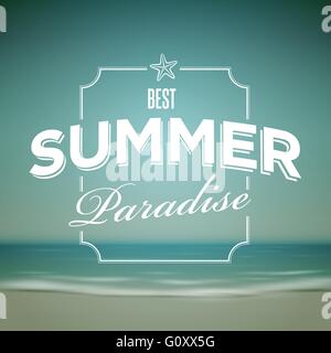 Vector summer design template. Elements are layered separately in vector file. Stock Vector