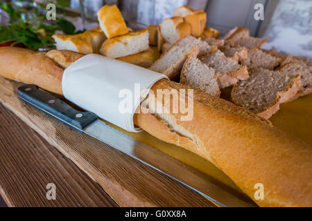 Homemade sweet pastries with fruit, jam and croissants for breakfast Stock Photo