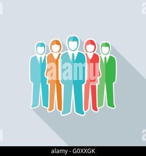 Vector isolated business people team. EPS10 file. Stock Vector