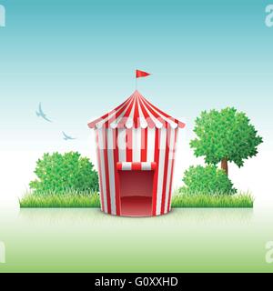 Vector illustration of circus in nature. Stock Vector